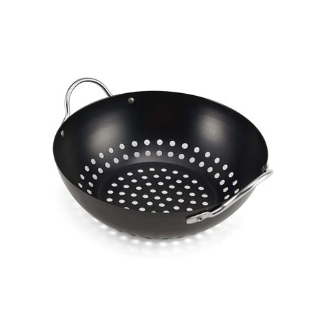 Farberware 5275078 Barbecue Nonstick Mini Round Wok Topper, Black ...