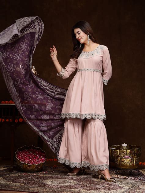 Kurta Sharara Dupatta Set Online – Stylum – stylumin