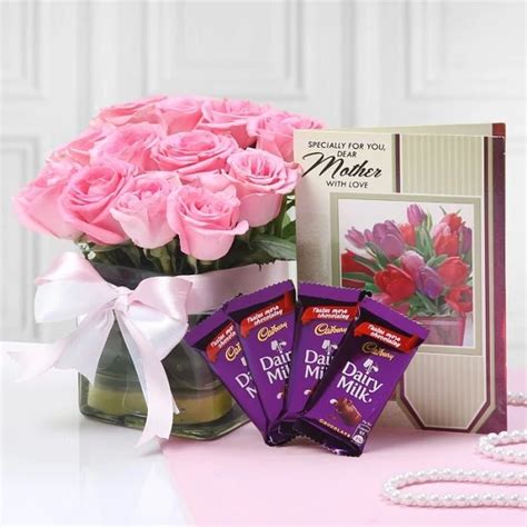 Order Exotic Pink Roses In Vase With Card online | Get same day ...