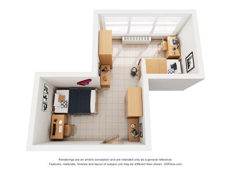 Veronica Hall Shared Room Layout | Alvernia University