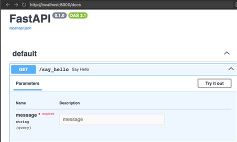 Image result for Swagger Fastapi