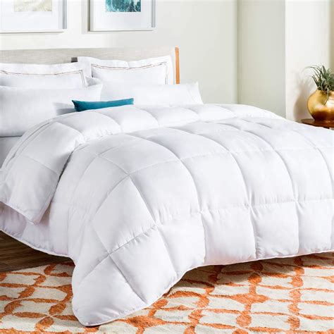Linenspa Comforter Duvet Insert Queen White Down Alternative All Season ...