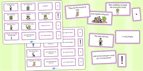 The Enormous Turnip Sentence Building Cards - enormous turnip