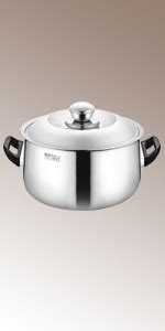 Buy Mintage Stainless Steel Hot Pot, 10 LTR, 1 Piece, | Stainless Steel ...