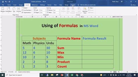 Image result for Word Formulas