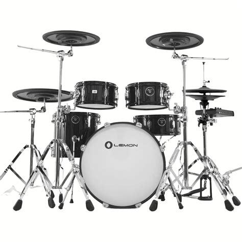 Lemon T-950 Electronic Wooden Drumkit |9 Piece Electronic Drum kit All ...