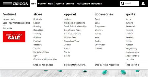 Image result for Mege Menu Examples