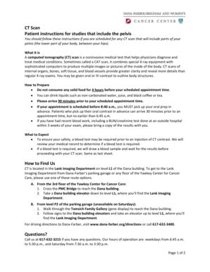 Fillable Online dana-farber CT Scan - Dana-Farber Cancer Institute ...