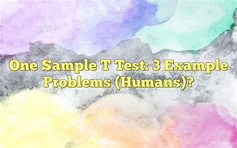 T-Test Example Problems 的图像结果