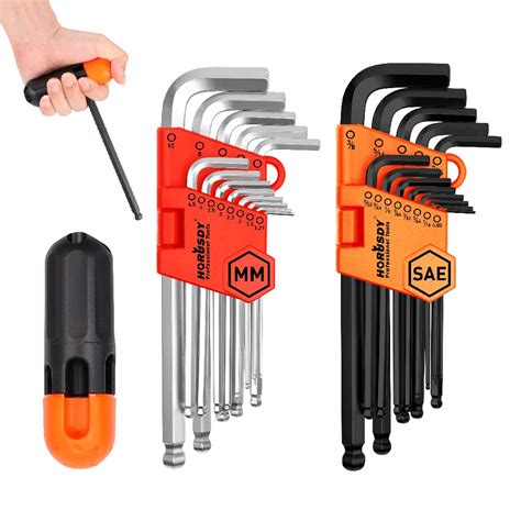 Buy HORUSDY Allen Wrench Set, Hex Key Set Long Arm Ball End Hex Wrench ...