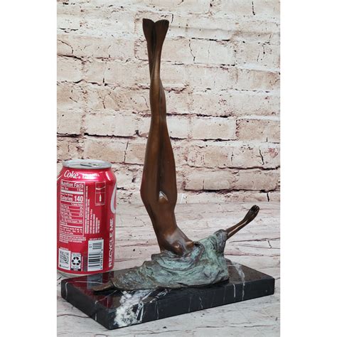 Bloomsbury Market Aydeliz Surrealist Abstract Art Bronze Sculpture of Upside Down Nude Female ...