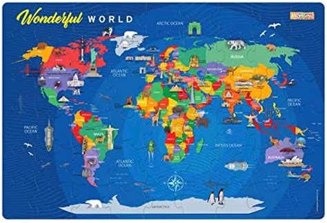 Buy ZiGYASAW World Puzzle - World Map and Its Countries - Learning Aid ...