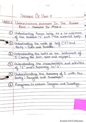 UHV UNIT 5 Notes - Uhv (universal Human Value) - Studocu