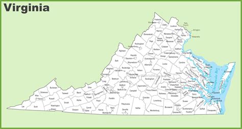 Virginia Map Printable | Plan Your Year Easily!