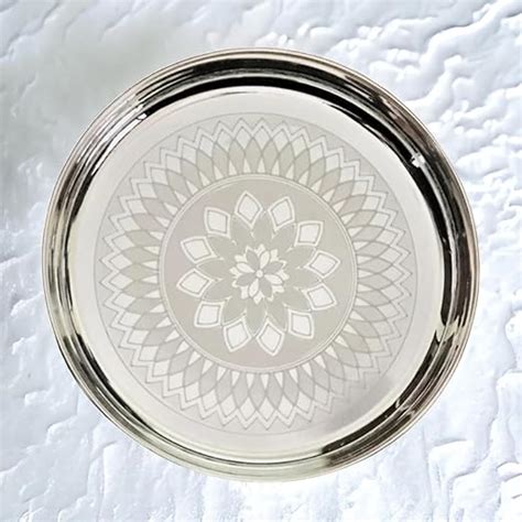 Sigaram German Silver Pooja Thali for Home or Festival Decoration ...