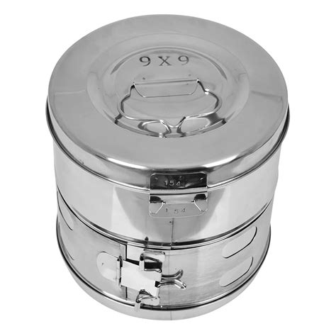 Dressing Drum/Autoclave Drum (8 x 6) Heavy Duty Stainless Steel ...