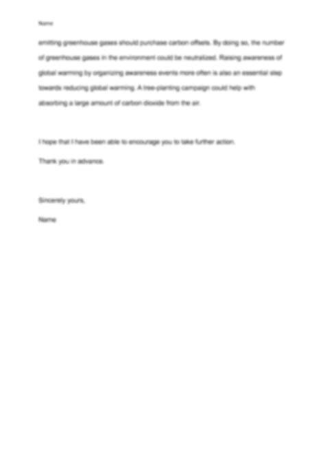 SOLUTION: Writing a formal email on "Global Warming" example - Studypool
