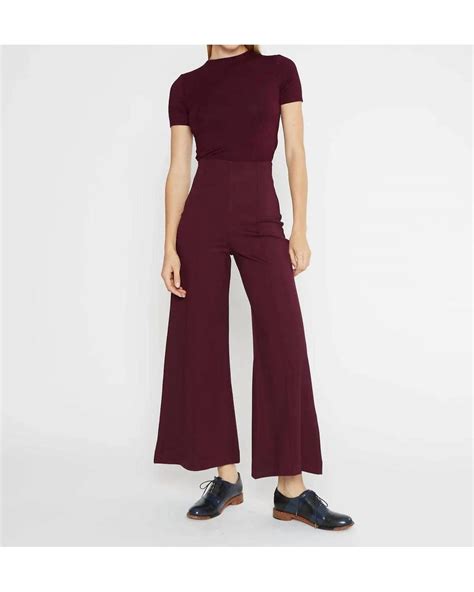 Ripley Rader Wide Leg Crop Pants in Purple | Lyst