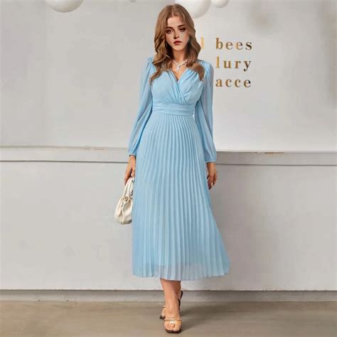 Elegant-Tea-Length-Prom-Dresses-2023-Illusion-Chiffon-Long-Sleeve ...