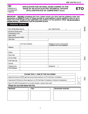 UK MSF 4259 2018 - Fill and Sign Printable Template Online