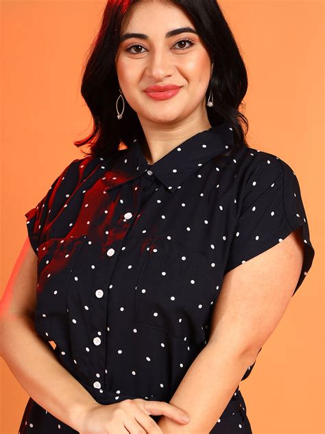 Plus Size WOMEN POLKA DOTS DRESS (3XL - 6XL) | Instafab Plus