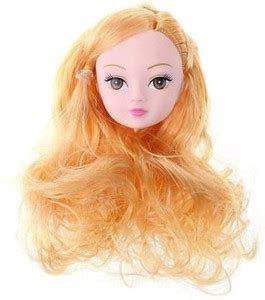 dollsnkings Doll Head With Hair (Pink) - Doll Head With Hair (Pink ...