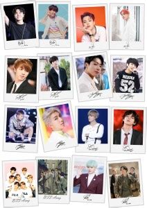 BTS Pack of 16 Polaroid lomo cards Size 4x3 Inch Fine Art Print - Music ...
