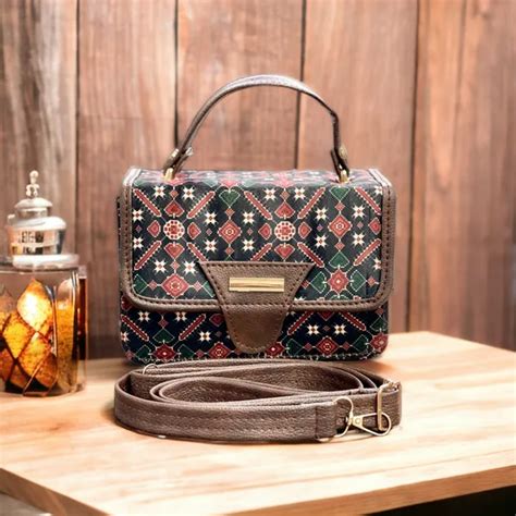 Fine Design Elegant ikkat multicolor sling bag | Premium digital fabric ...