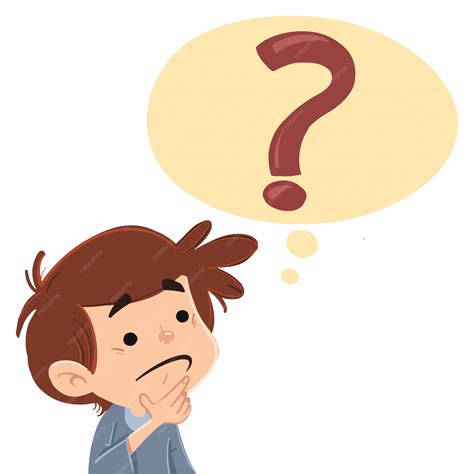 Niño con una pregunta con un signo de interrogación | Vector Premium