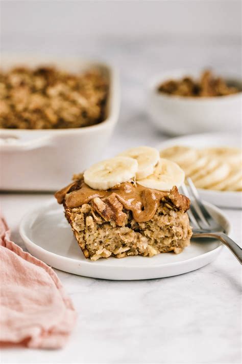 Banana Bread Baked Oatmeal - Nourished By Nutrition