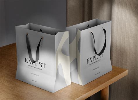 Free Dual Paper Shopping Bag Mockup PSD - Good Mockups