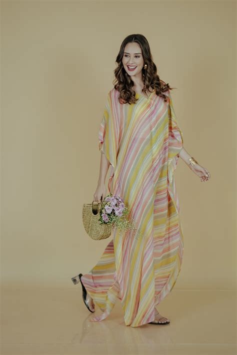 Candy Striped Kaftan – Ellemstore