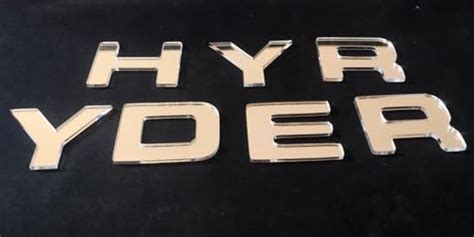 Carlooks HYRYDER 3D Letters 3D Emblem 3D Logo Name Alphabets for Car ...