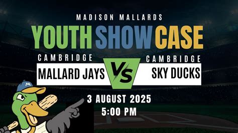Madison Mallards Youth Show Case, Warner Park, Madison WI, 3 August ...