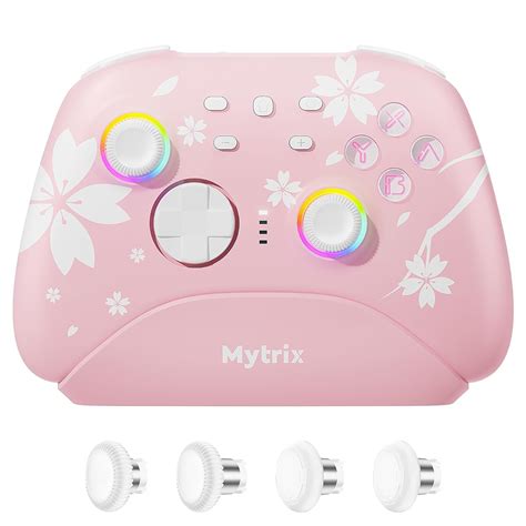 Mytrix Wireless Pro Controllers With Charging Dock Pink Bluetooth ...