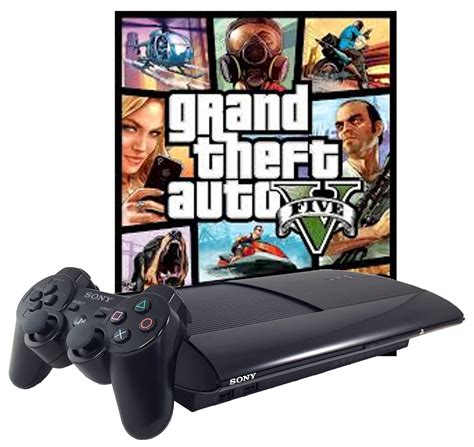 Refurbished Sony PlayStation 3 PS3 Super Slim 500GB Grand Theft Auto V ...