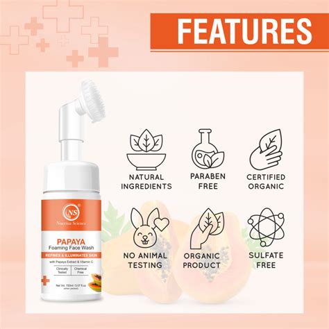Nuerma Science Papaya Foaming Face Wash | Brightens Skin Tone & Clears