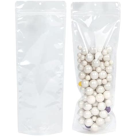 Food Safe Clear Stand Up Zipper Pouch with Hang Hole | Ubuy India