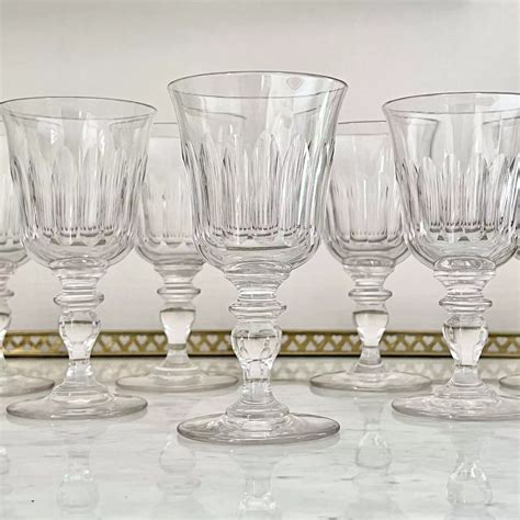 Set Of Superb Victorian Crystal Wine Goblets in Antique Wine Glasses ...