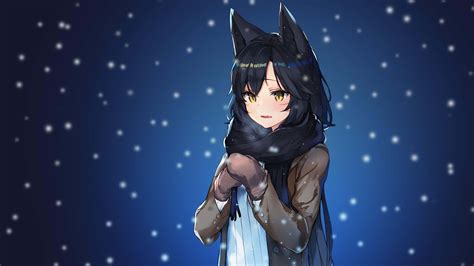 Anime Snow Wolf Girl