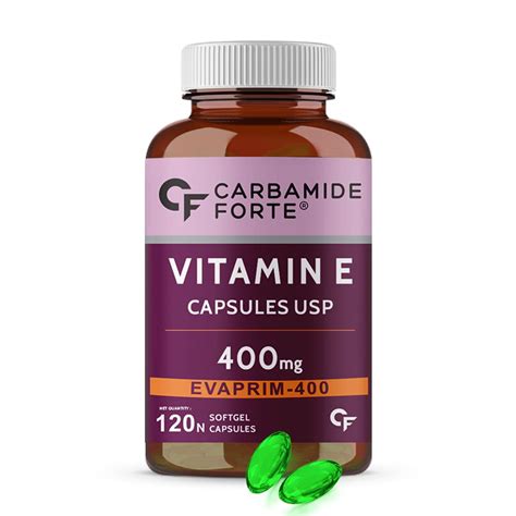 Carbamide Forte Vitamin E Oil 400mg Capsules for Face and Hair | 100% ...