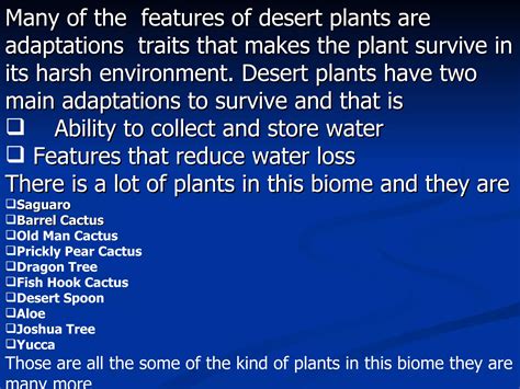 Desertbiomeperiod 6 | PPT - adaptations of yucca
