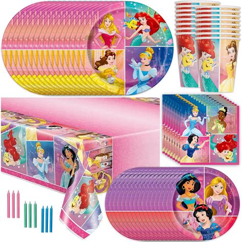 Disney Princess Party Set with Tablecloth, Plates, Australia | Ubuy