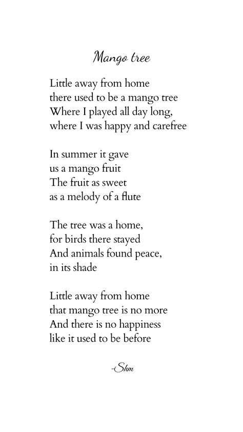 Mango Tree Poem 的图像结果