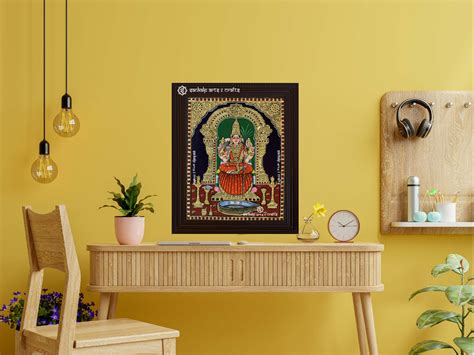 Kamatchi Amman Tanjore Painting – SANKALP ARTS & CRAFTS