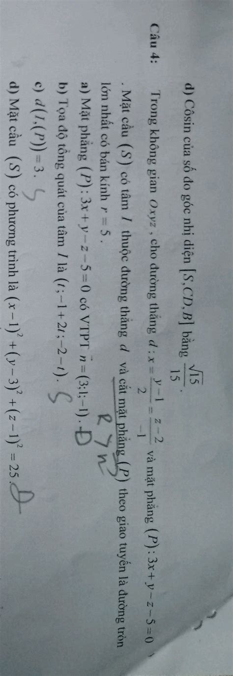 Câu 4: Trong không gian Oxyz, cho đường | StudyX