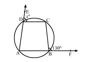 In the given figure, sides AD and AB of cyclic quadrilateral ABCD are ...
