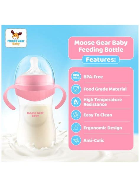 Moose Gear Baby BPA Free Feeding Bottle (330ml) | edamama