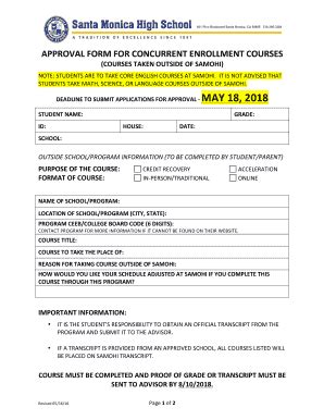 Concurrent Prerequisites Form 的图像结果
