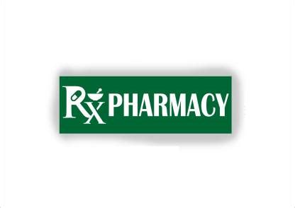 signEver Pharmacy Sign Sticker For Medical College Hospital color-Green ...
